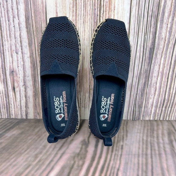 Bobs Skechers Mesh Blue Slip On Shoes - Picture 5 of 12